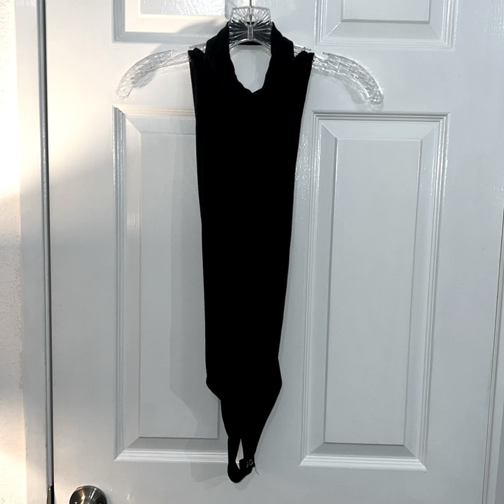 Open back mock neck bodysuit